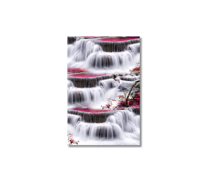 Standing Waterfall Art for Living Room-Canvas Print-CetArt-1 panel-16x24 inches-CetArt