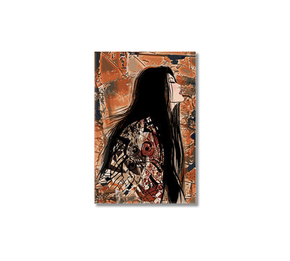 Beautiful Woman Portrait Art Canvas Prints-Canvas Print-CetArt-1 panel-16x24 inches-CetArt