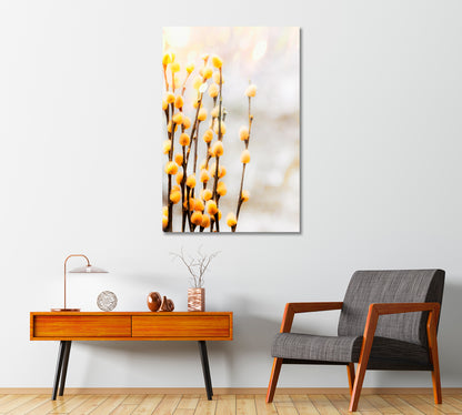 Yellow Willow Branches Giclee Art Decor-Canvas Print-CetArt-1 panel-16x24 inches-CetArt