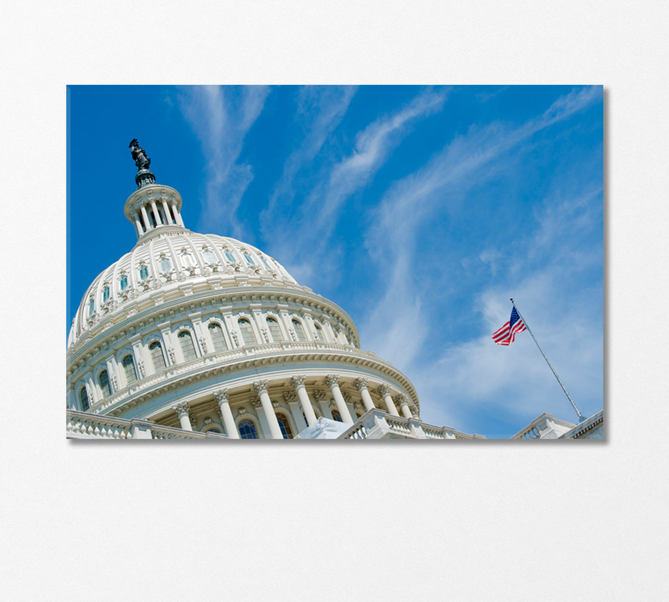 Dome United States Capitol in Washington Canvas Print-Canvas Print-CetArt-1 Panel-24x16 inches-CetArt