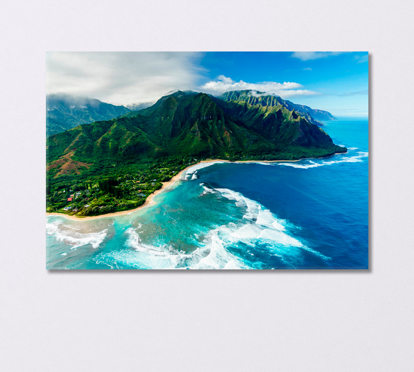 Napali Coast State Wilderness Park Hawaii Canvas Print-Canvas Print-CetArt-1 Panel-24x16 inches-CetArt