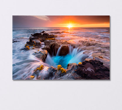 Pools of Paradise During Sunset at Coast Hawaii Canvas Print-Canvas Print-CetArt-1 Panel-24x16 inches-CetArt