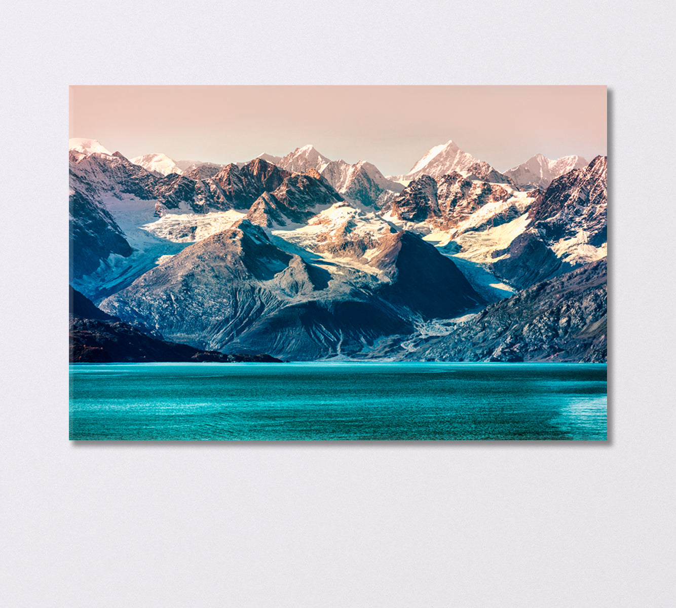 Snow Capped Mountains of Alaska Glacier Bay National Park Canvas Print-Canvas Print-CetArt-1 Panel-24x16 inches-CetArt