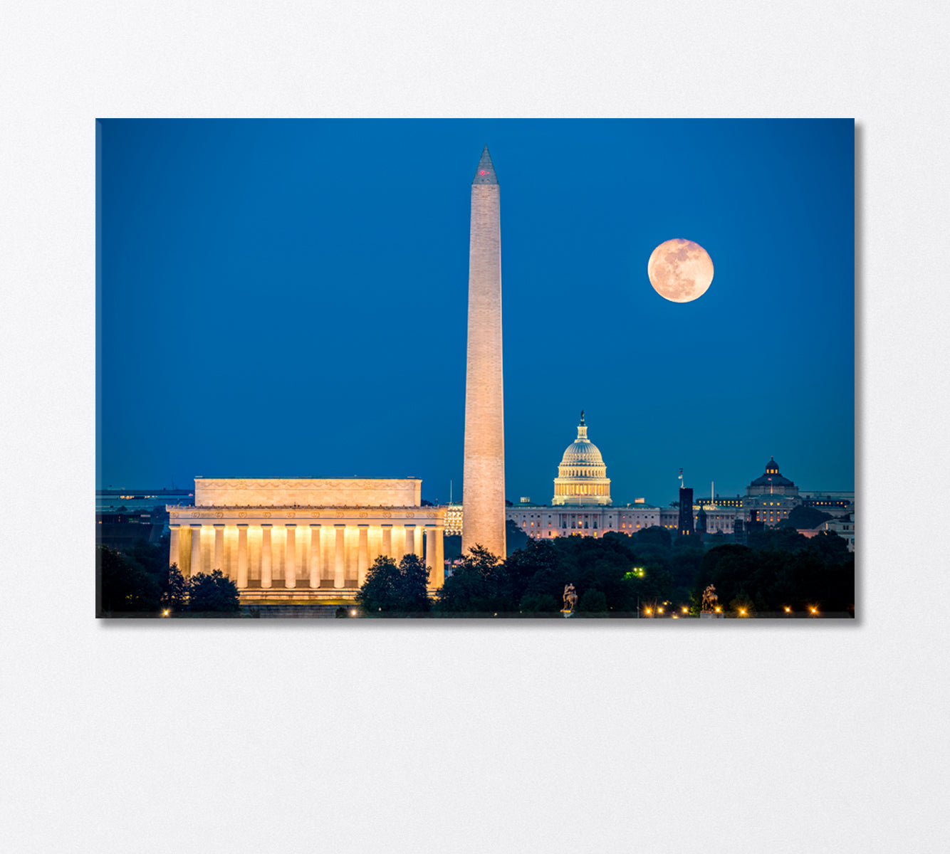 Washington Monument USA Canvas Print-Canvas Print-CetArt-1 Panel-24x16 inches-CetArt