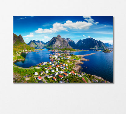 Reine Village in Lofoten Norway Canvas Print-Canvas Print-CetArt-1 Panel-24x16 inches-CetArt