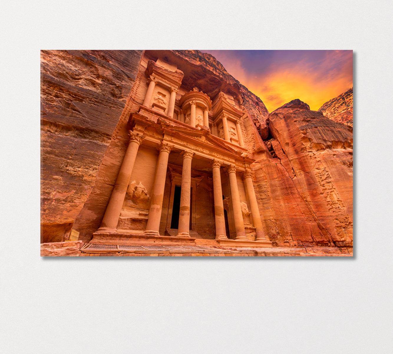 Ancient Temple in Petra Jordan Canvas Print-Canvas Print-CetArt-1 Panel-24x16 inches-CetArt