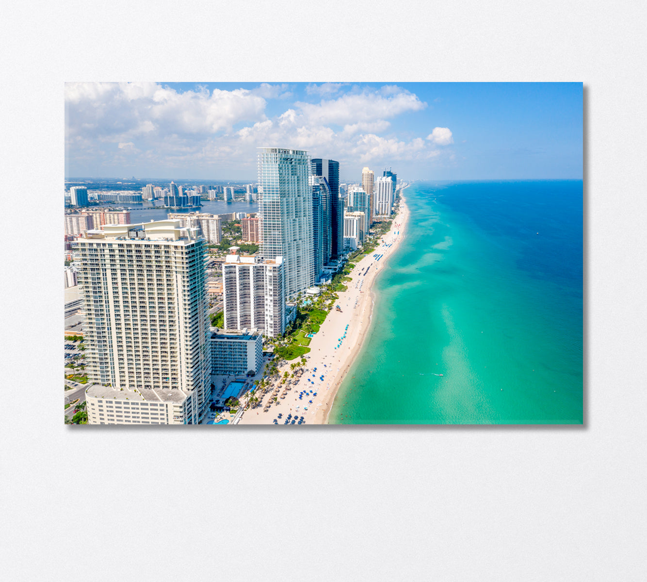 Miami Coast Canvas Print-Canvas Print-CetArt-1 Panel-24x16 inches-CetArt