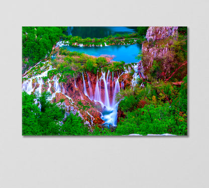 Waterfalls in Plitvice National Park Croatia Canvas Print-Canvas Print-CetArt-1 Panel-24x16 inches-CetArt
