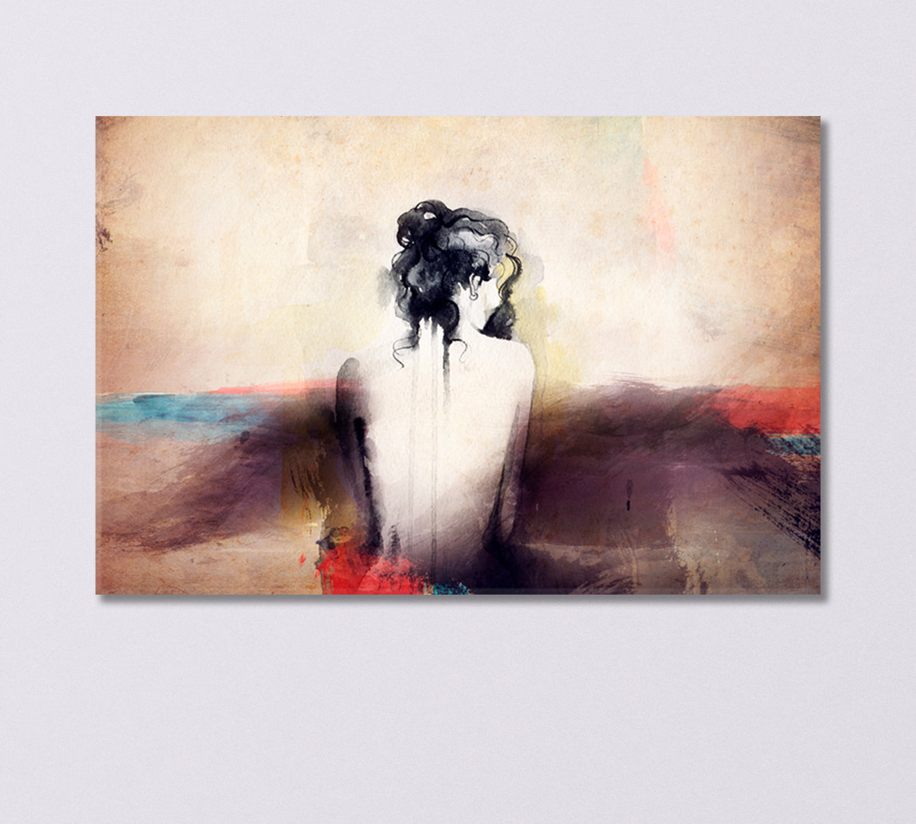 Abstract Woman Body Silhouette Canvas Print-Canvas Print-CetArt-1 Panel-24x16 inches-CetArt