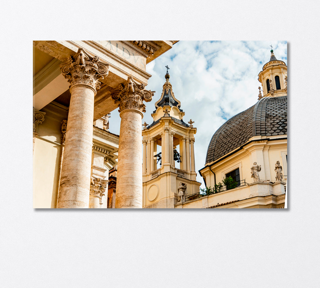 Piazza Del Popolo Rome Canvas Print-Canvas Print-CetArt-1 Panel-24x16 inches-CetArt