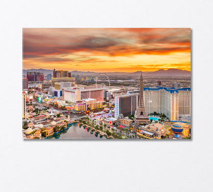 Las Vegas at Dusk Canvas Print-Canvas Print-CetArt-1 Panel-24x16 inches-CetArt