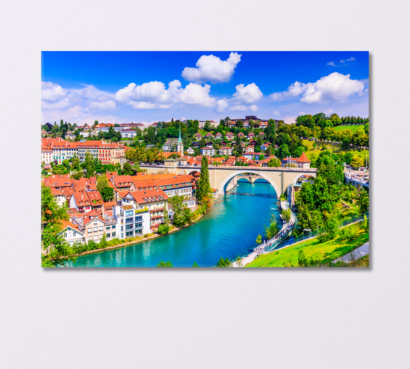 View of the Old City Center Bern Switzerland Canvas Print-Canvas Print-CetArt-1 Panel-24x16 inches-CetArt