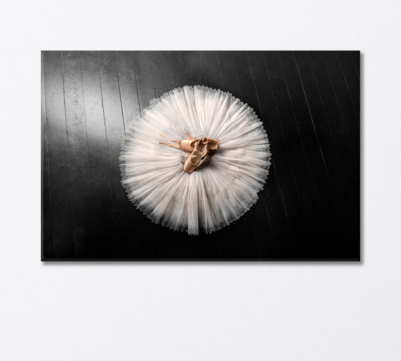 Professional Ballerina Outfit Pointe Shoes and Tutu Canvas Print-Canvas Print-CetArt-1 Panel-24x16 inches-CetArt