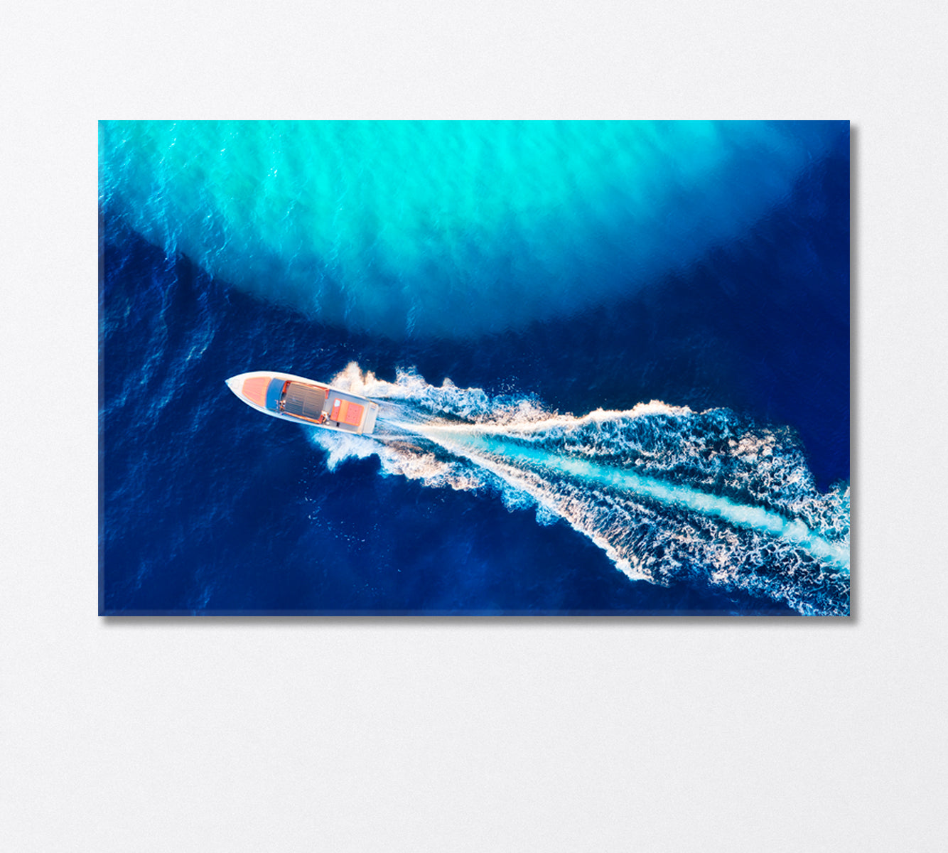 Luxury Motor Boat on the Adriatic Sea Canvas Print-Canvas Print-CetArt-1 Panel-24x16 inches-CetArt