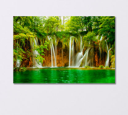 Waterfalls in Plitvice Lakes Park Croatia Canvas Print-Canvas Print-CetArt-1 Panel-24x16 inches-CetArt