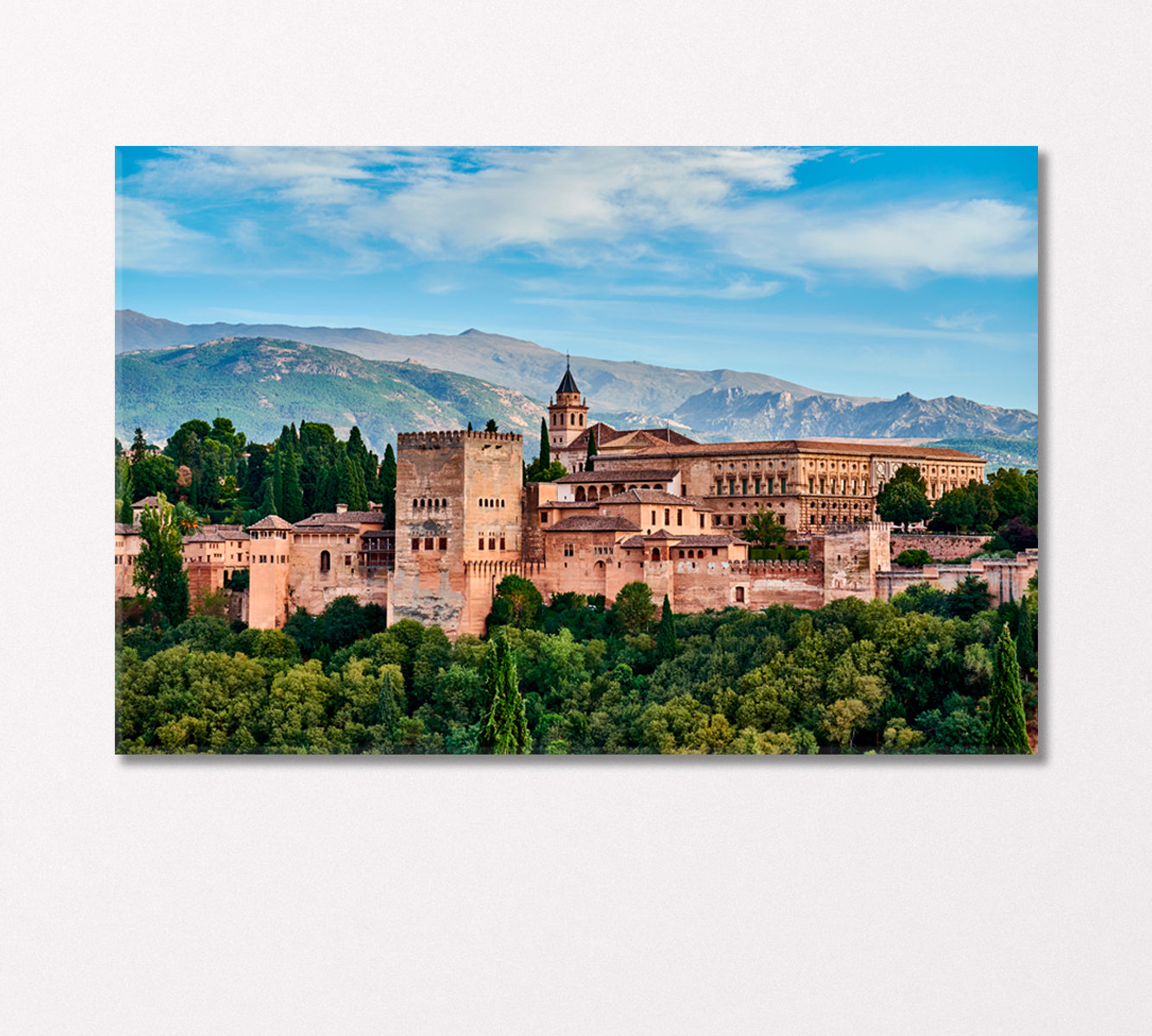 Ancient Arabic Fortress of Alhambra Spain Canvas Print-Canvas Print-CetArt-1 Panel-24x16 inches-CetArt