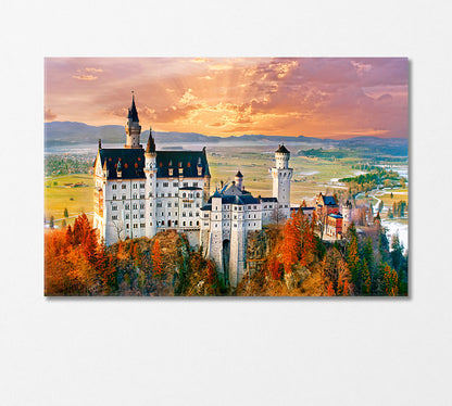 Neuschwanstein Castle Germany Canvas Print-Canvas Print-CetArt-1 Panel-24x16 inches-CetArt