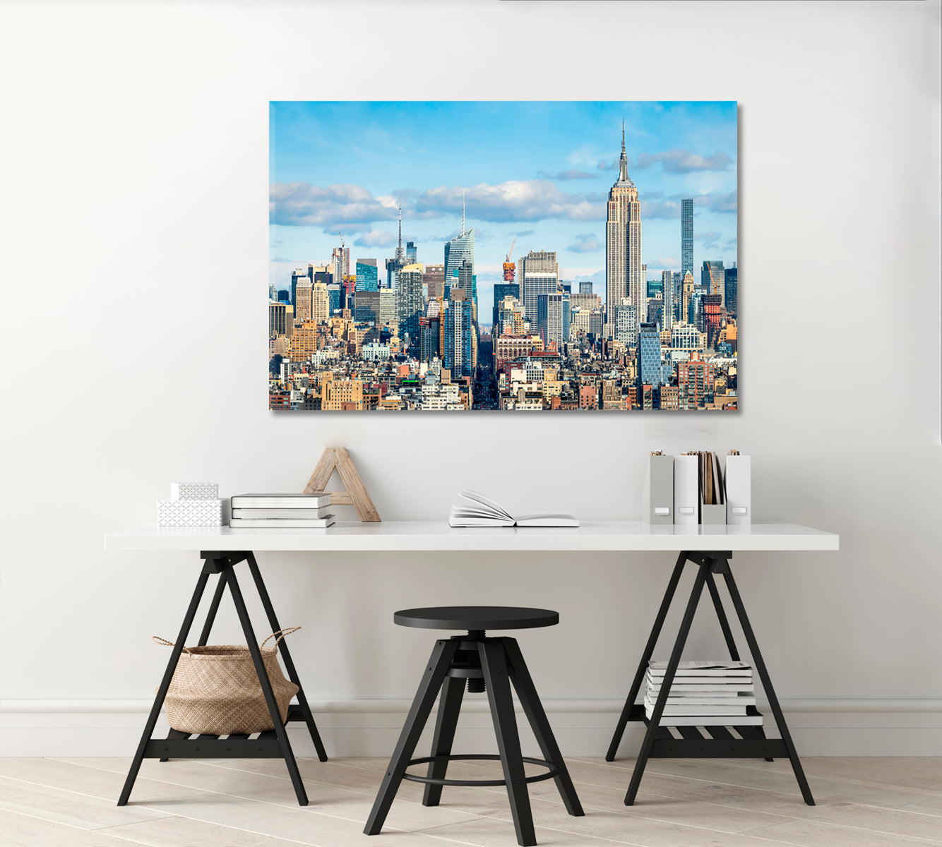 Skyscrapers Manhattan New York Canvas Print-Canvas Print-CetArt-1 Panel-24x16 inches-CetArt