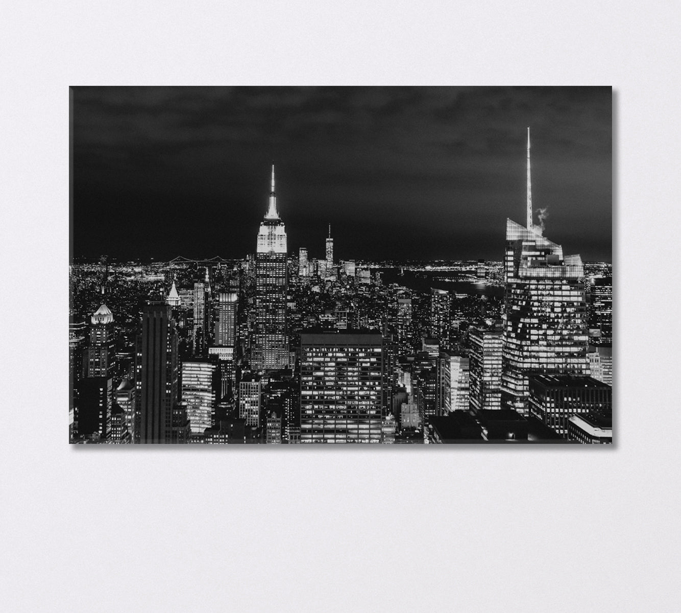New York in Black White Canvas Print-Canvas Print-CetArt-1 Panel-24x16 inches-CetArt
