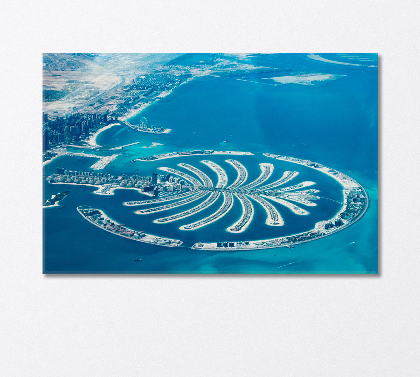 Palm Jumeirah Dubai from the Air Canvas Print-Canvas Print-CetArt-1 Panel-24x16 inches-CetArt