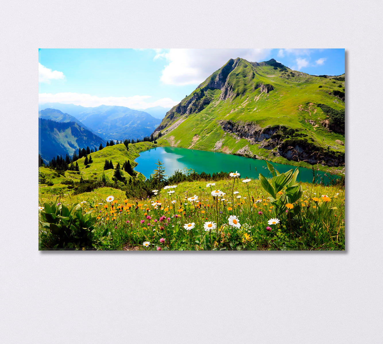 Lake Eibsee in the Bavarian Alps Canvas Print-Canvas Print-CetArt-1 Panel-24x16 inches-CetArt