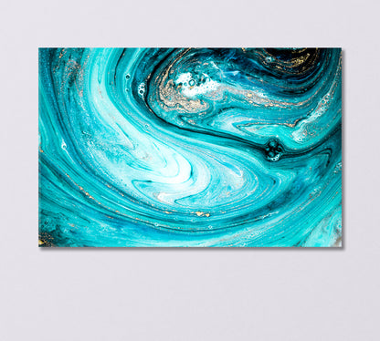 Abstract Blue Ocean Waves Canvas Print-Canvas Print-CetArt-1 Panel-24x16 inches-CetArt