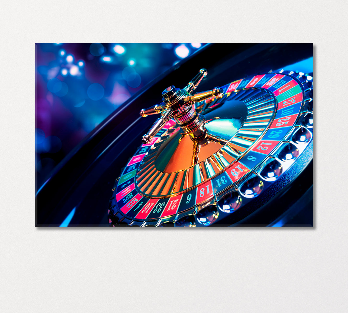 Spinning Сasino Roulette Canvas Print-Canvas Print-CetArt-1 Panel-24x16 inches-CetArt