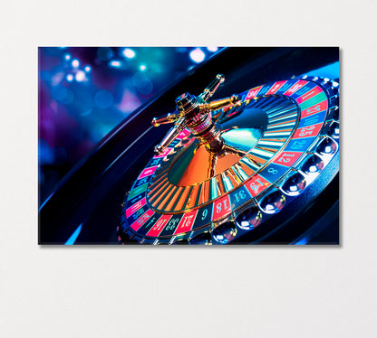 Spinning Сasino Roulette Canvas Print-Canvas Print-CetArt-1 Panel-24x16 inches-CetArt