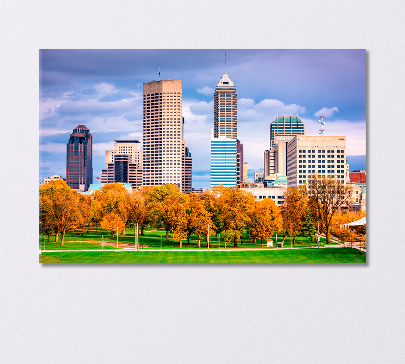 Autumn in Indiana USA Canvas Print-Canvas Print-CetArt-1 Panel-24x16 inches-CetArt