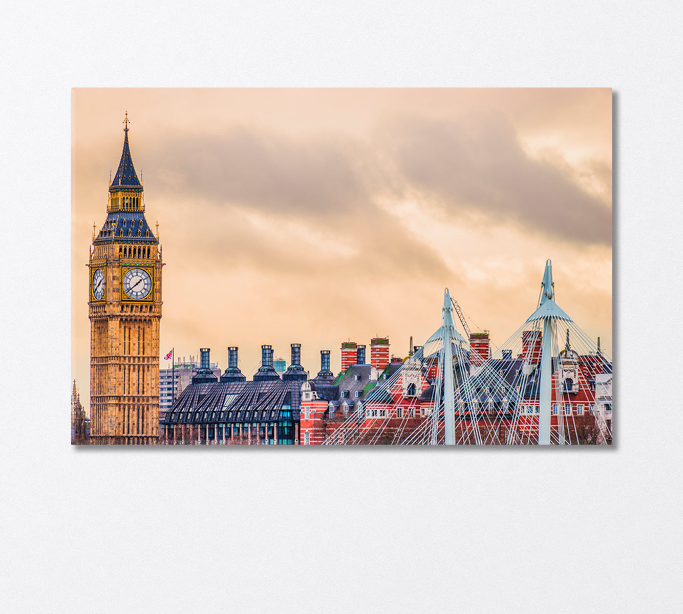 Elizabeth Clock Big Ben London Canvas Print-Canvas Print-CetArt-1 Panel-24x16 inches-CetArt