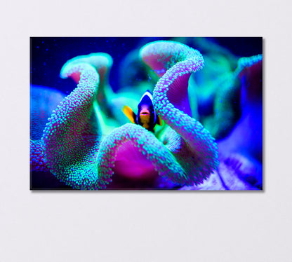Wonderful Underwater World with Corals and Tropical Fish Canvas Print-Canvas Print-CetArt-1 Panel-24x16 inches-CetArt