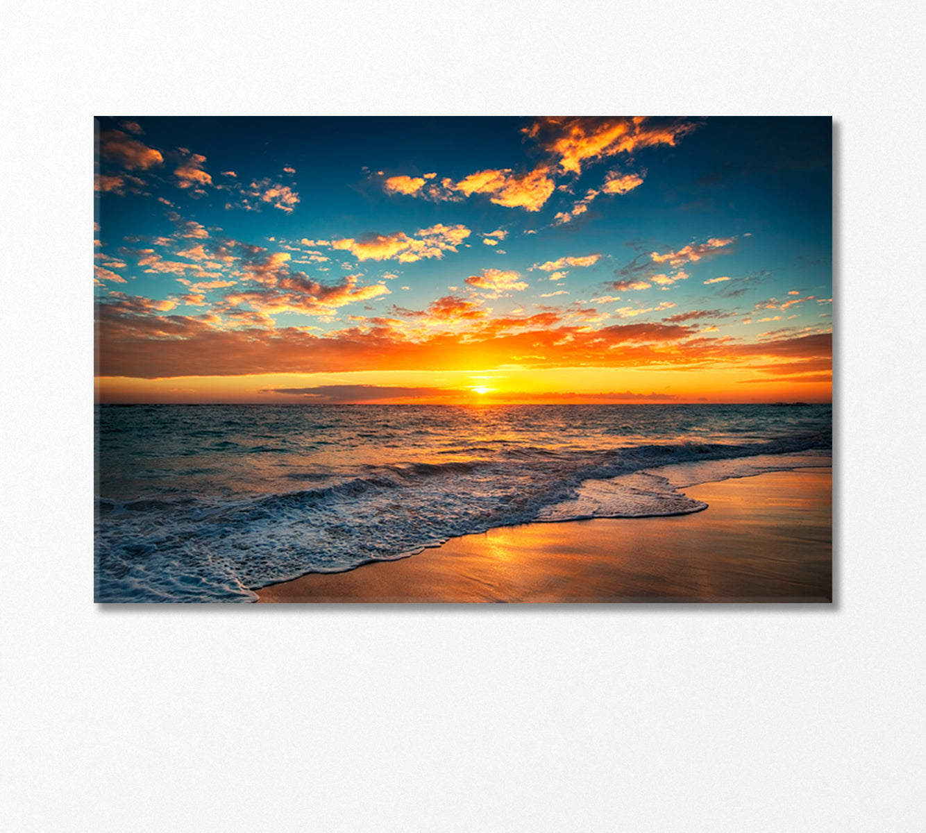 Sunrise over the Beach Punta Cana Canvas Print-Canvas Print-CetArt-1 Panel-24x16 inches-CetArt