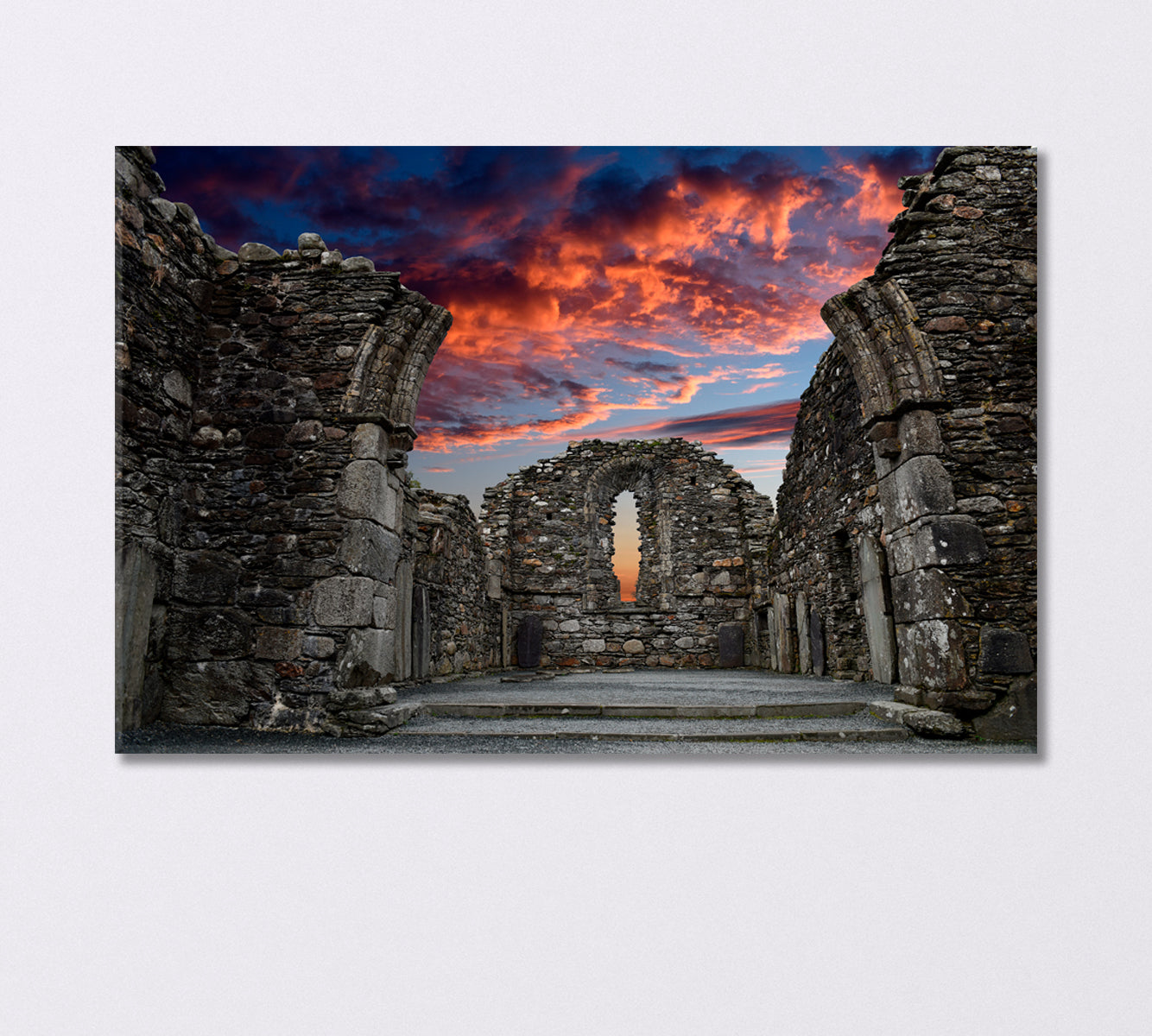 Monastic Cemetery of Glendalough Ireland Canvas Print-Canvas Print-CetArt-1 Panel-24x16 inches-CetArt