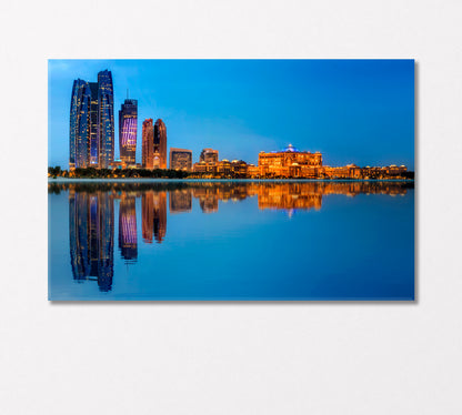Abu Dhabi Skyline at Sunset UAE Canvas Print-Canvas Print-CetArt-1 Panel-24x16 inches-CetArt