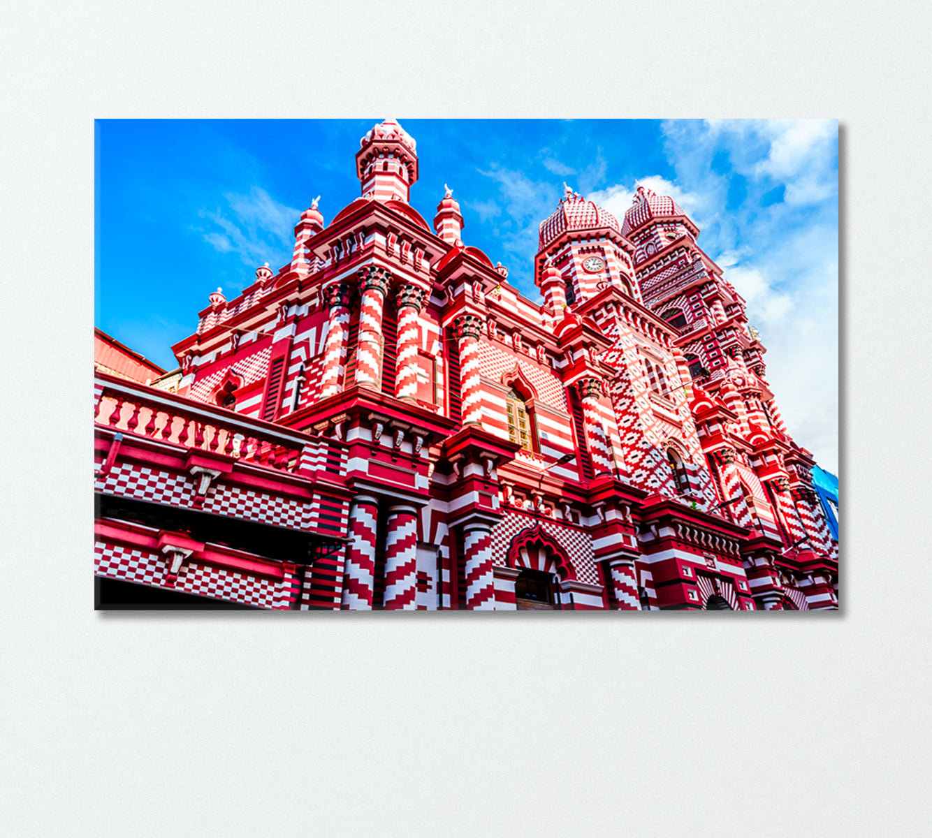 Jami Ul Alfar Mosque Colombo Sri Lanka Canvas Print-Canvas Print-CetArt-1 Panel-24x16 inches-CetArt