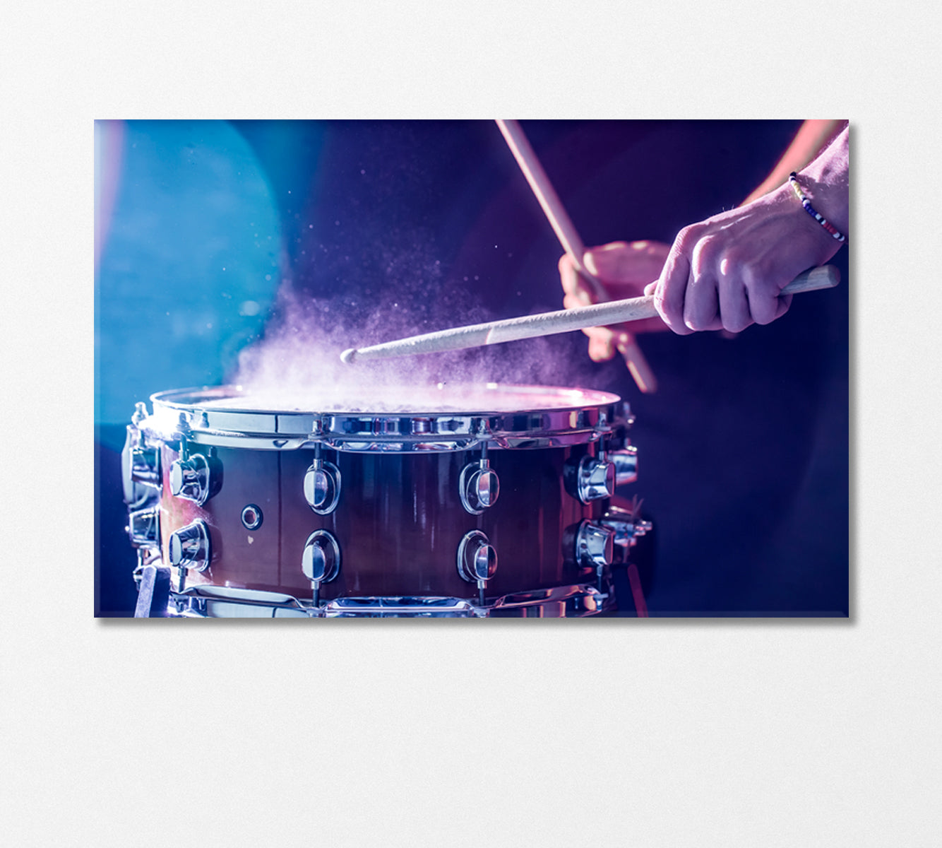 Close Up of Drummer's Hands While Playing Drums Canvas Print-Canvas Print-CetArt-1 Panel-24x16 inches-CetArt