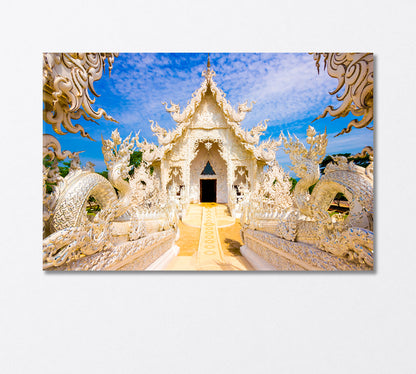 White Temple Wat Rong Khun Thailand Canvas Print-Canvas Print-CetArt-1 Panel-24x16 inches-CetArt