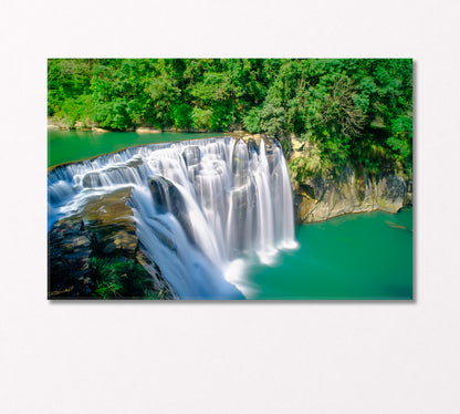 Shifen Waterfall Famous Natural Landscape Taiwan Canvas Print-Canvas Print-CetArt-1 Panel-24x16 inches-CetArt