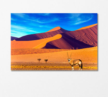 Oryx in the Namib Desert South Africa Canvas Print-Canvas Print-CetArt-1 Panel-24x16 inches-CetArt