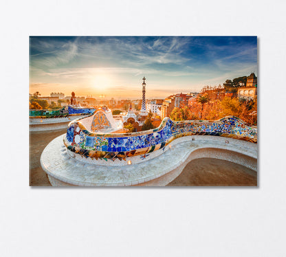 Park Guell Barcelona Canvas Print-Canvas Print-CetArt-1 Panel-24x16 inches-CetArt