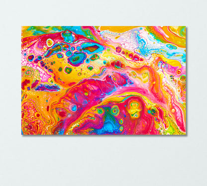 Pink Yellow Blue Abstract Pattern Canvas Print-Canvas Print-CetArt-1 Panel-24x16 inches-CetArt