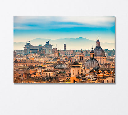 View of Rome from Castel Sant'Angelo Canvas Print-Canvas Print-CetArt-1 Panel-24x16 inches-CetArt