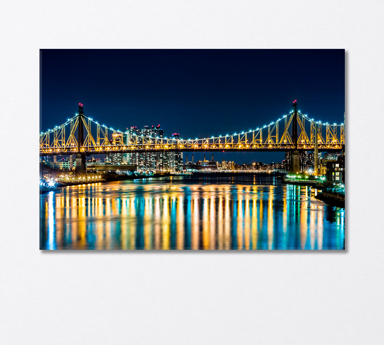 Queensboro Bridge New York Canvas Print-Canvas Print-CetArt-1 Panel-24x16 inches-CetArt