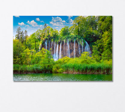 Waterfalls in Plitvice Lakes National Park Croatia Canvas Print-Canvas Print-CetArt-1 Panel-24x16 inches-CetArt