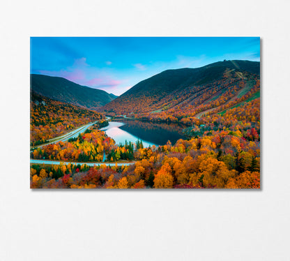New Hampshire Fall Foliage USA Canvas Print-Canvas Print-CetArt-1 Panel-24x16 inches-CetArt