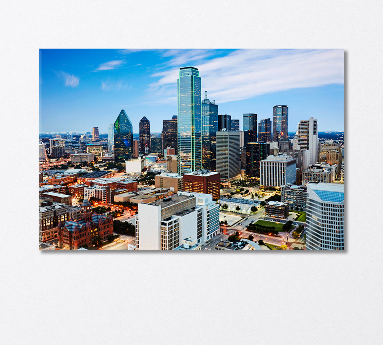 Dallas Financial Center USA Canvas Print-Canvas Print-CetArt-1 Panel-24x16 inches-CetArt