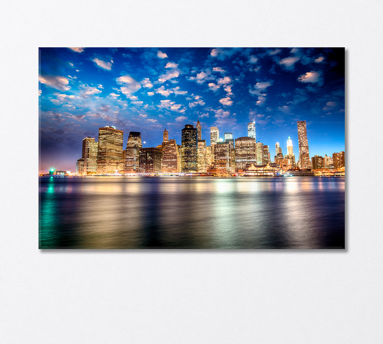 Spectacular Sunset View Manhattan New York Canvas Print-Canvas Print-CetArt-1 Panel-24x16 inches-CetArt