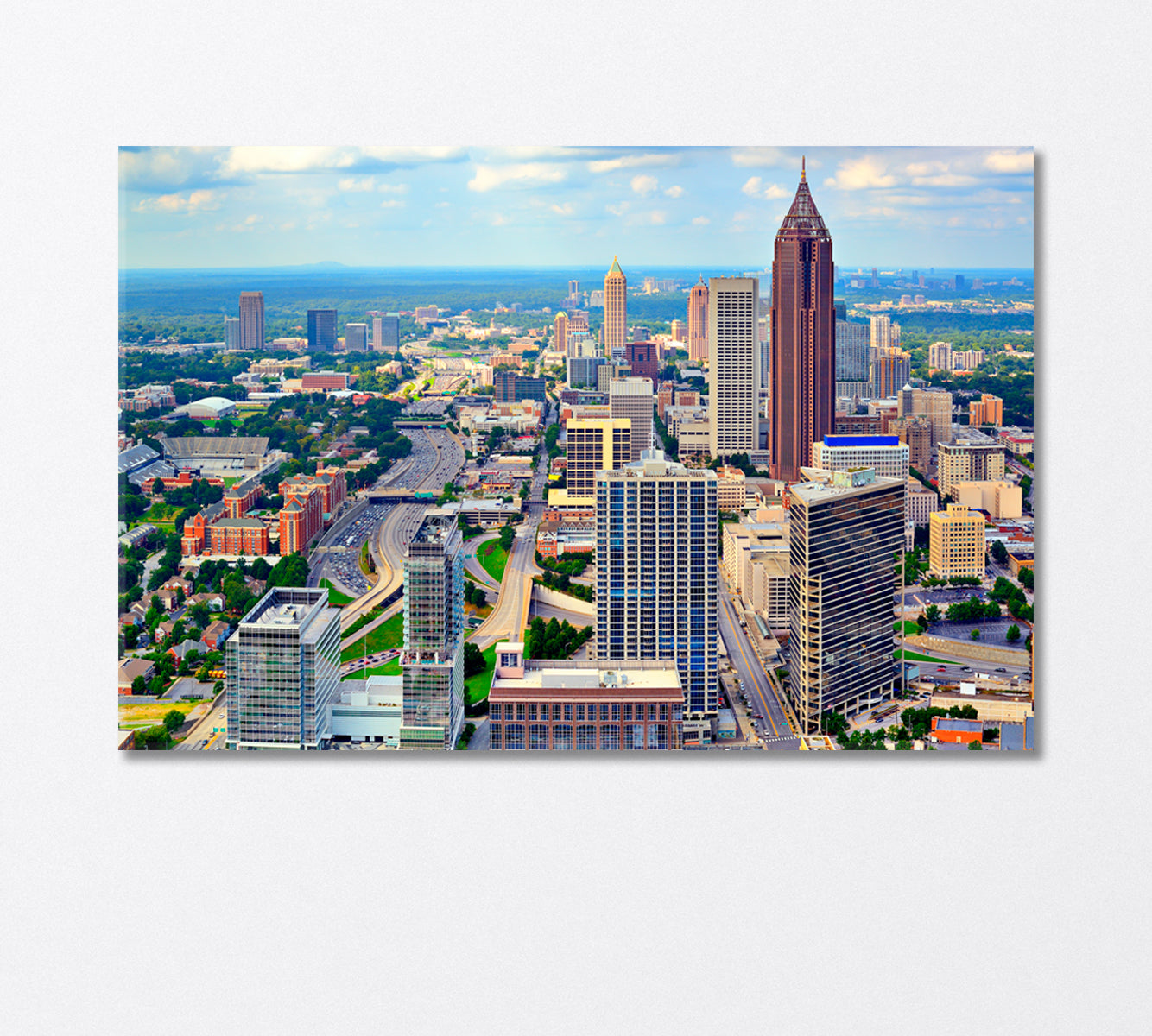 Downtown Atlanta Georgia USA Canvas Print-Canvas Print-CetArt-1 Panel-24x16 inches-CetArt