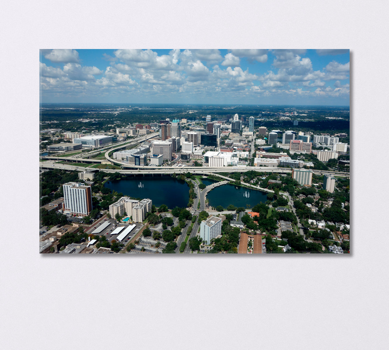 Thriving Downtown Orlando Florida Canvas Print-Canvas Print-CetArt-1 Panel-24x16 inches-CetArt