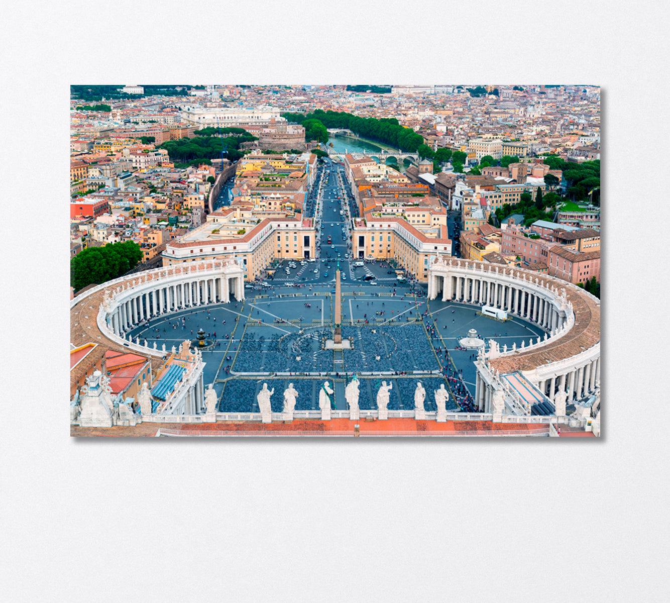 St Peter Square Vatican Rome Canvas Print-Canvas Print-CetArt-1 Panel-24x16 inches-CetArt